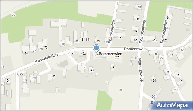 Pomorzowice, Pomorzowice, 42, mapa Pomorzowice