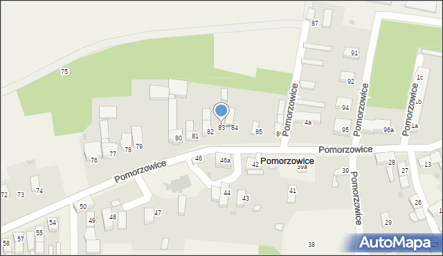 Pomorzowice, Pomorzowice, 83, mapa Pomorzowice