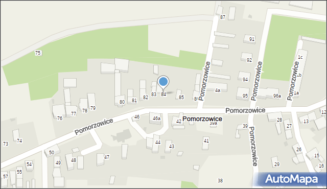 Pomorzowice, Pomorzowice, 84, mapa Pomorzowice