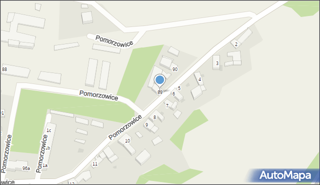 Pomorzowice, Pomorzowice, 89, mapa Pomorzowice