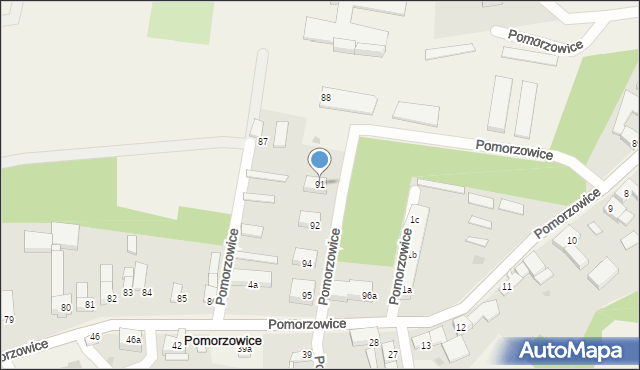 Pomorzowice, Pomorzowice, 91, mapa Pomorzowice