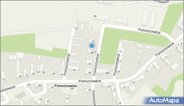 Pomorzowice, Pomorzowice, 92, mapa Pomorzowice