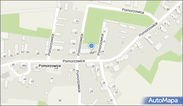 Pomorzowice, Pomorzowice, 96a, mapa Pomorzowice