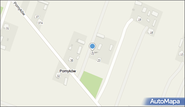 Pomyków, Pomyków, 21, mapa Pomyków