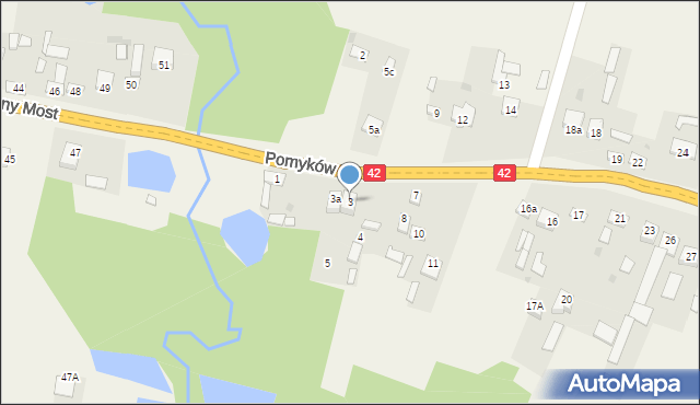 Pomyków, Pomyków, 3, mapa Pomyków