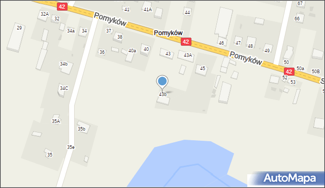 Pomyków, Pomyków, 43b, mapa Pomyków