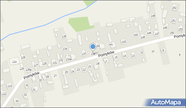 Pomyków, Pomyków, 138, mapa Pomyków
