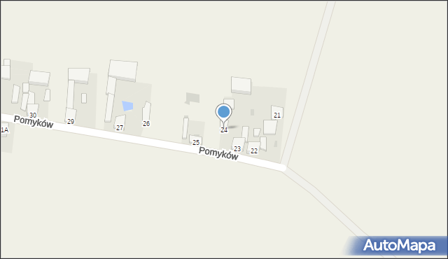 Pomyków, Pomyków, 24, mapa Pomyków