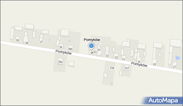 Pomyków, Pomyków, 35, mapa Pomyków