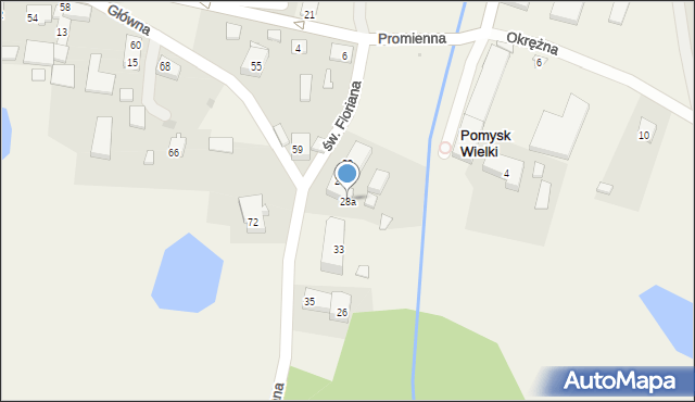 Pomysk Wielki, Pomysk Wielki, 28a, mapa Pomysk Wielki