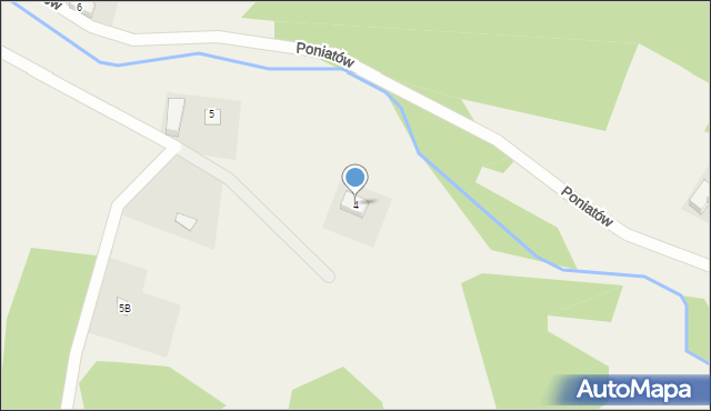 Poniatów, Poniatów, 4, mapa Poniatów