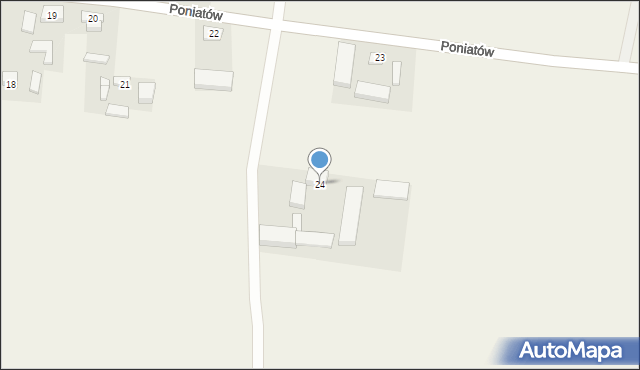 Poniatów, Poniatów, 24, mapa Poniatów