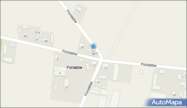 Poniatów, Poniatów, 64, mapa Poniatów