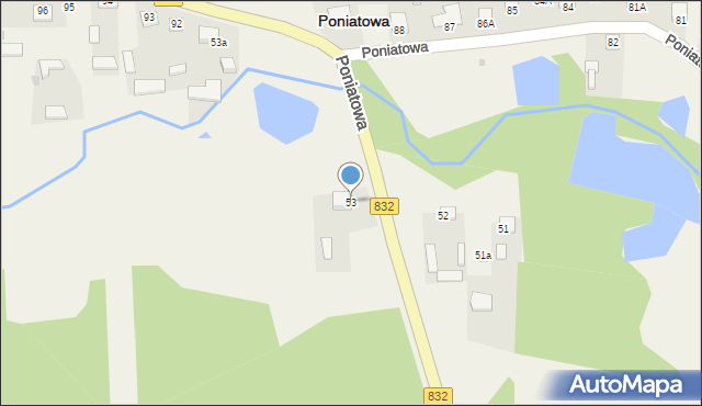 Poniatowa, Poniatowa, 53, mapa Poniatowa