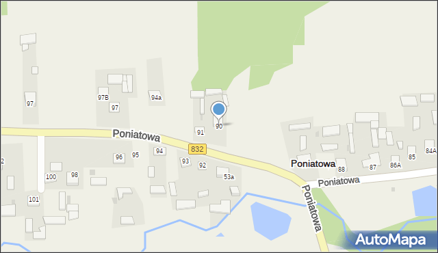 Poniatowa, Poniatowa, 90, mapa Poniatowa