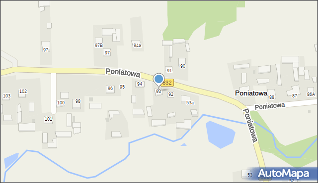 Poniatowa, Poniatowa, 93, mapa Poniatowa