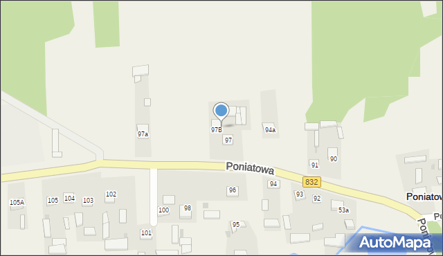 Poniatowa, Poniatowa, 97a, mapa Poniatowa