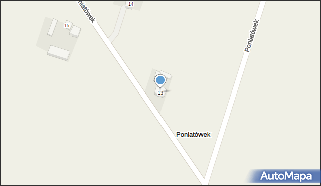 Poniatówek, Poniatówek, 13, mapa Poniatówek