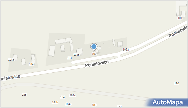 Poniatowice, Poniatowice, 102, mapa Poniatowice