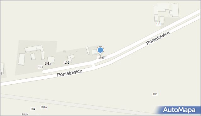 Poniatowice, Poniatowice, 102a, mapa Poniatowice