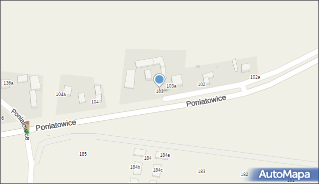 Poniatowice, Poniatowice, 103, mapa Poniatowice