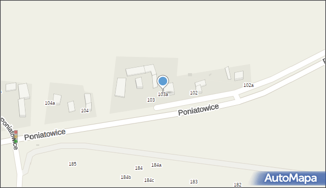 Poniatowice, Poniatowice, 103a, mapa Poniatowice