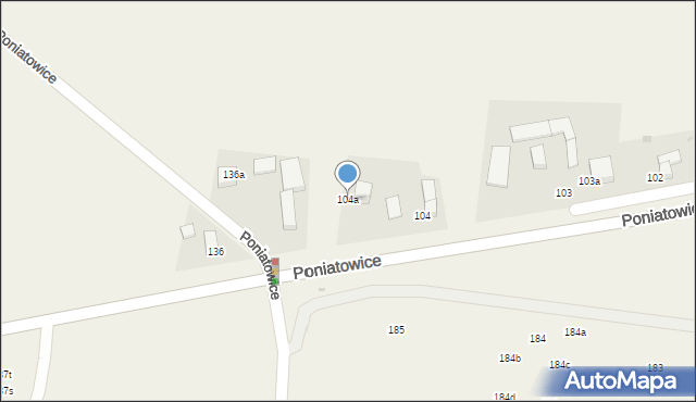 Poniatowice, Poniatowice, 104a, mapa Poniatowice