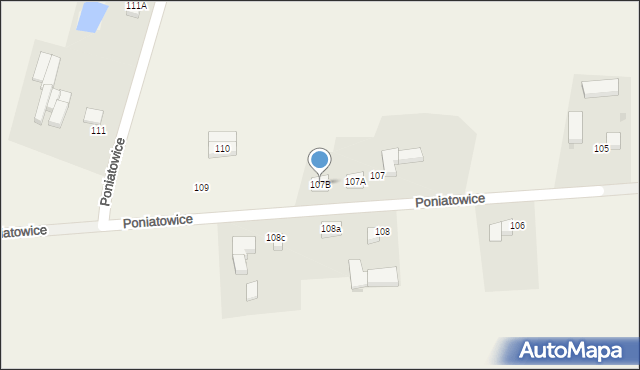 Poniatowice, Poniatowice, 107B, mapa Poniatowice