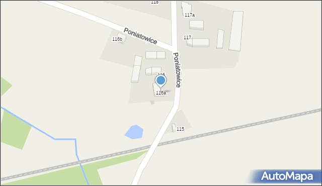 Poniatowice, Poniatowice, 116a, mapa Poniatowice