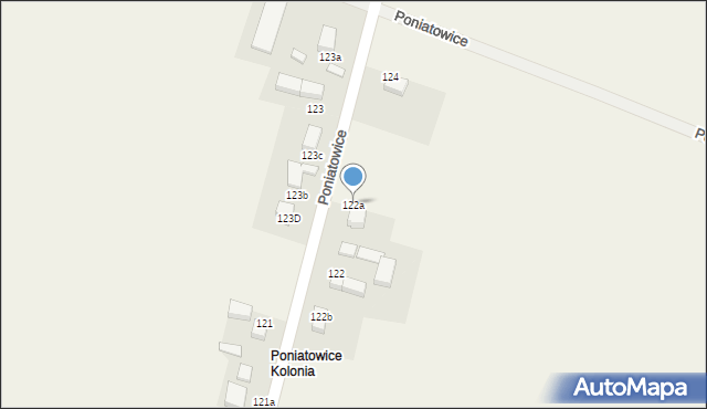 Poniatowice, Poniatowice, 122a, mapa Poniatowice