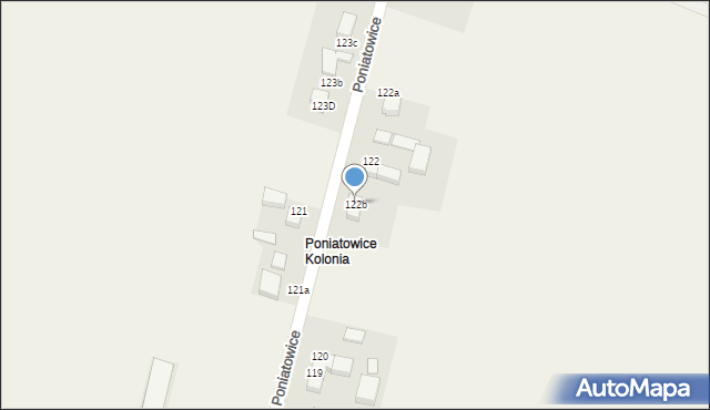 Poniatowice, Poniatowice, 122b, mapa Poniatowice