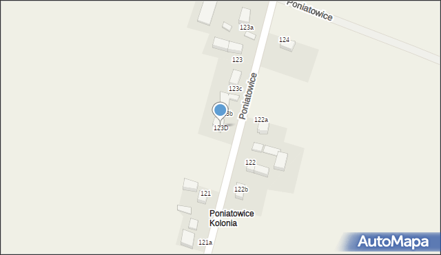 Poniatowice, Poniatowice, 123D, mapa Poniatowice