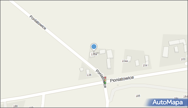 Poniatowice, Poniatowice, 136a, mapa Poniatowice