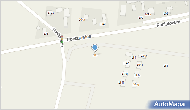 Poniatowice, Poniatowice, 185, mapa Poniatowice