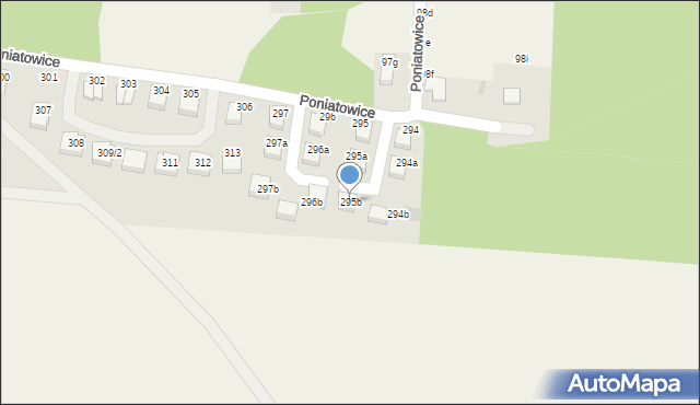 Poniatowice, Poniatowice, 295b, mapa Poniatowice