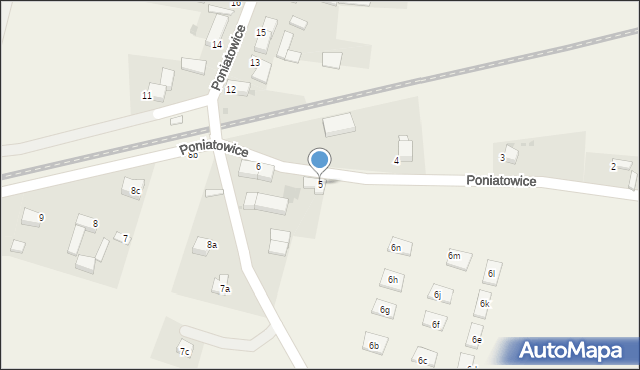 Poniatowice, Poniatowice, 5, mapa Poniatowice