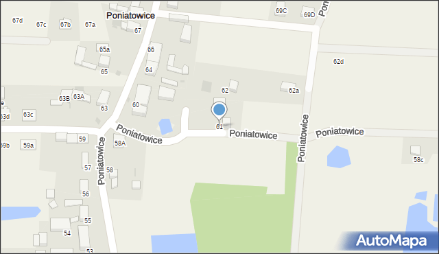 Poniatowice, Poniatowice, 61, mapa Poniatowice