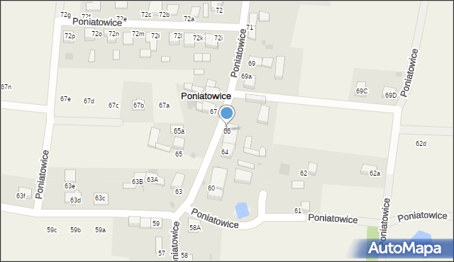 Poniatowice, Poniatowice, 66, mapa Poniatowice