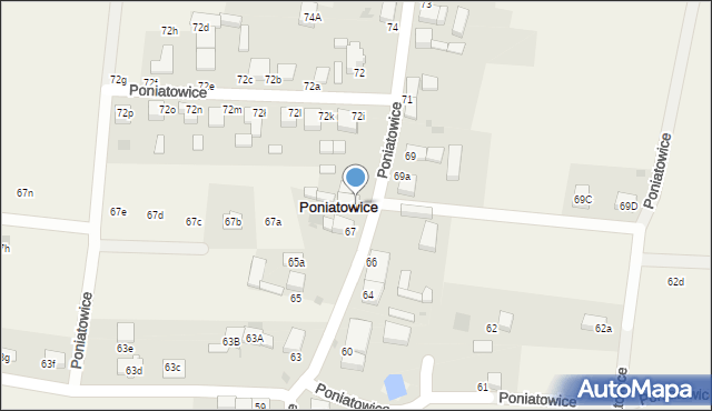 Poniatowice, Poniatowice, 68, mapa Poniatowice