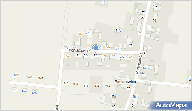 Poniatowice, Poniatowice, 72m, mapa Poniatowice