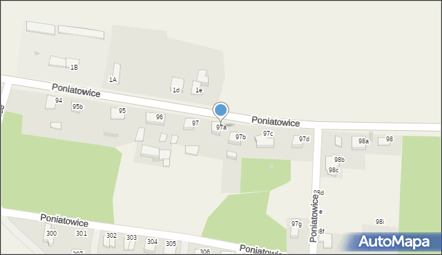 Poniatowice, Poniatowice, 97a, mapa Poniatowice