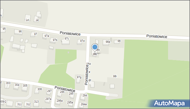 Poniatowice, Poniatowice, 98c, mapa Poniatowice