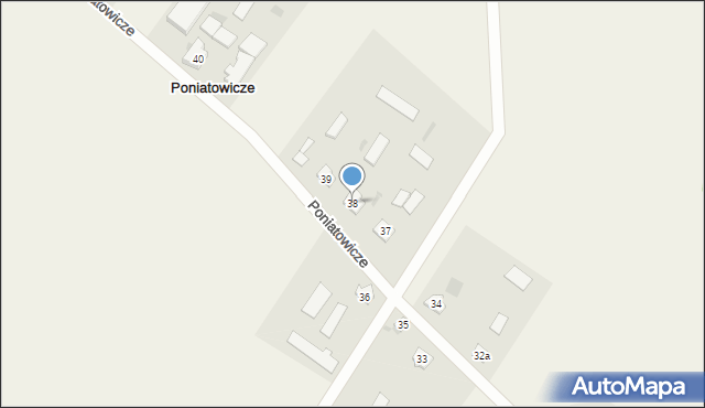 Poniatowicze, Poniatowicze, 38, mapa Poniatowicze