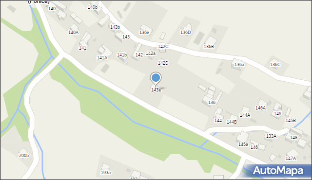 Ponice, Ponice, 143a, mapa Ponice