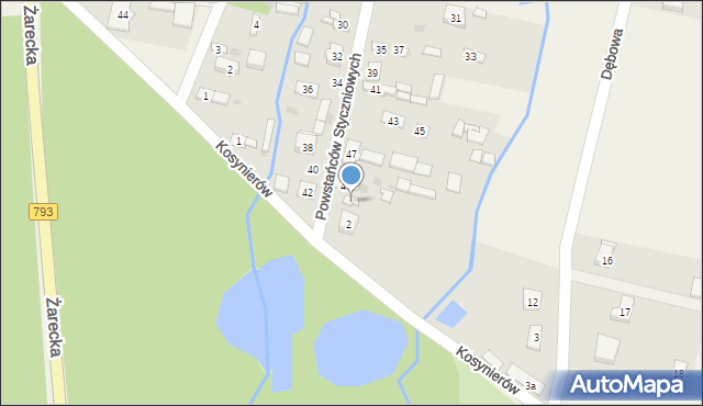 Ponik, Powstańców Styczniowych, 51, mapa Ponik