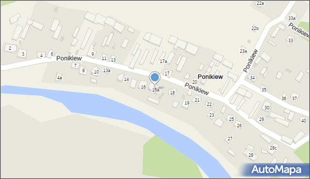 Ponikiew, Ponikiew, 16a, mapa Ponikiew