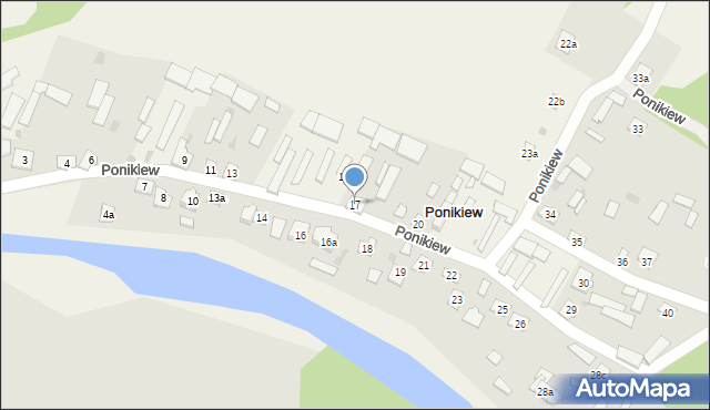 Ponikiew, Ponikiew, 17, mapa Ponikiew