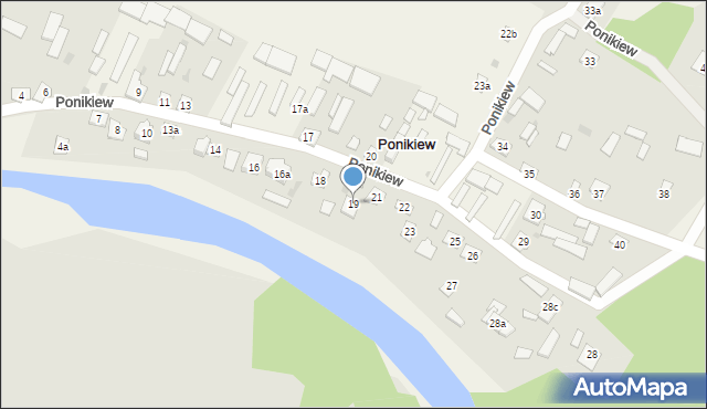 Ponikiew, Ponikiew, 19, mapa Ponikiew