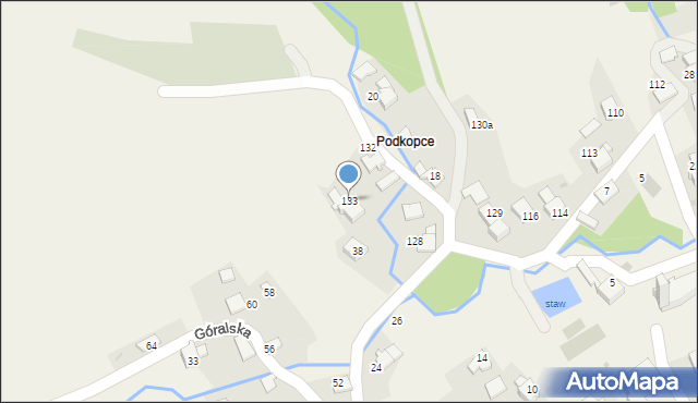 Ponikiew, Ponikiew, 133, mapa Ponikiew