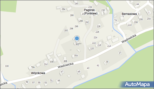 Ponikiew, Ponikiew, 256, mapa Ponikiew